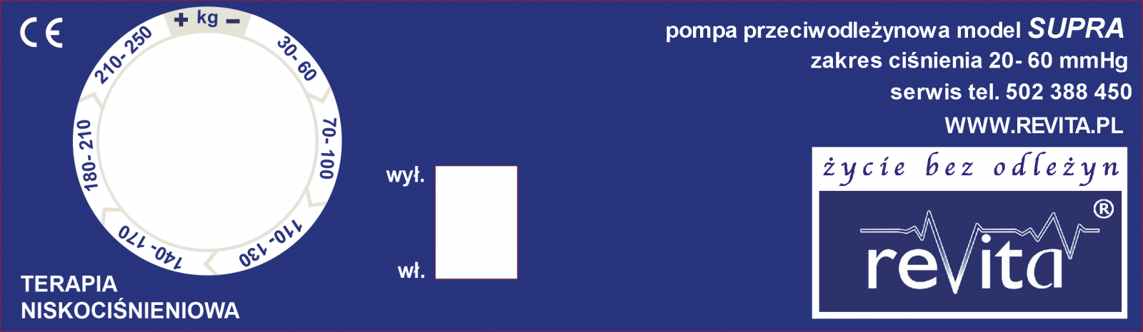 REVITA 250 z pompą SUPRA Materac przeciwodleżynowy