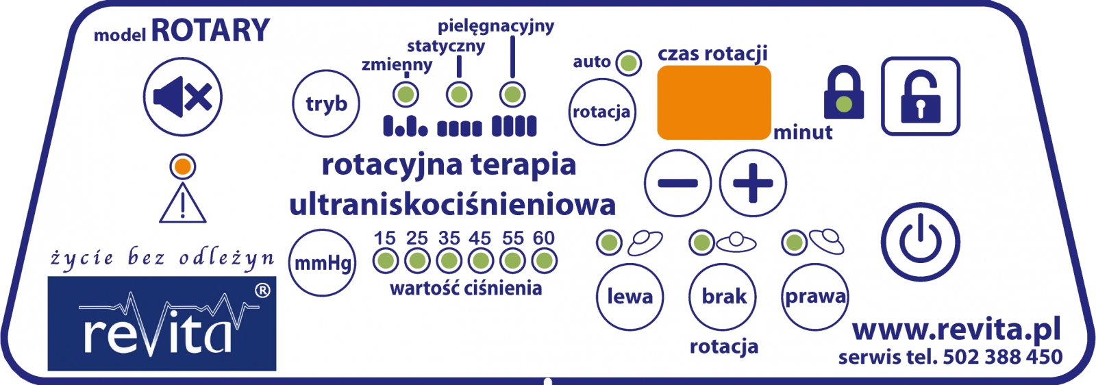 REVITA Materac rotacyjny z pompą ROTARY