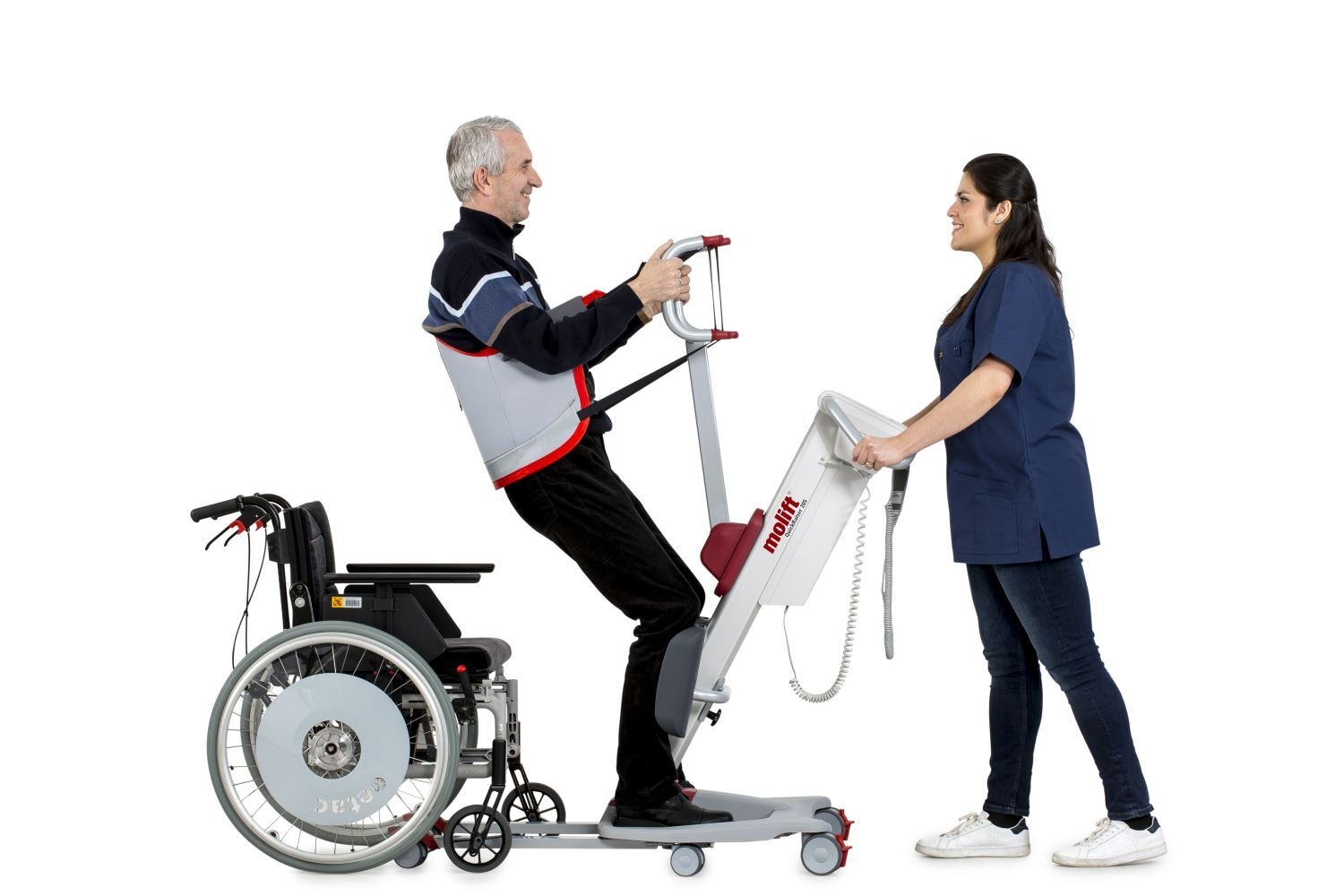 ETAC MOLIFT QUICK RAISER 205 - Aktywny podnośnik z pozycji siedzącej do stojącej do 205 kg z elektrycznie regulowanymi nogami