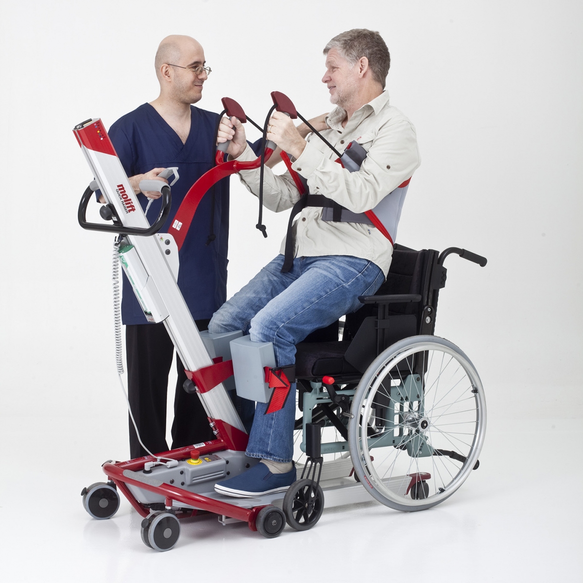 ETAC MOLIFT QUICK RAISER 2 Ramię U - aktywny podnośnik z pozycji siedzącej do stojącej do 160 kg z elektrycznie regulowanymi nogami