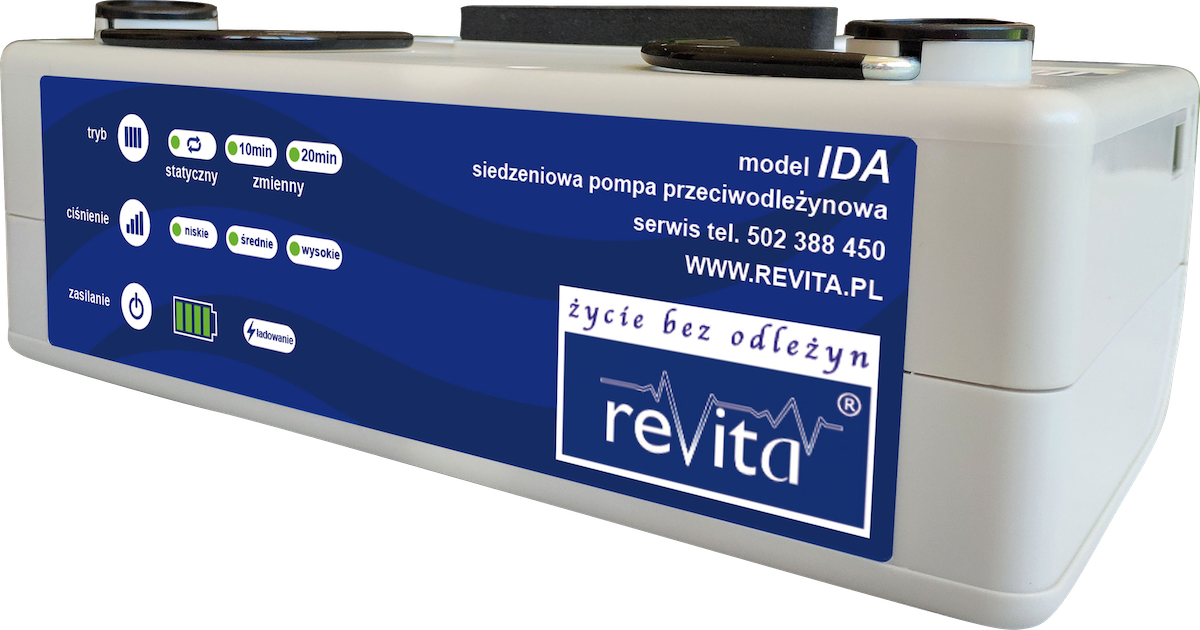 REVITA IDA AB z pompą IDA Poduszka zmiennociśnieniowa siedzeniowa